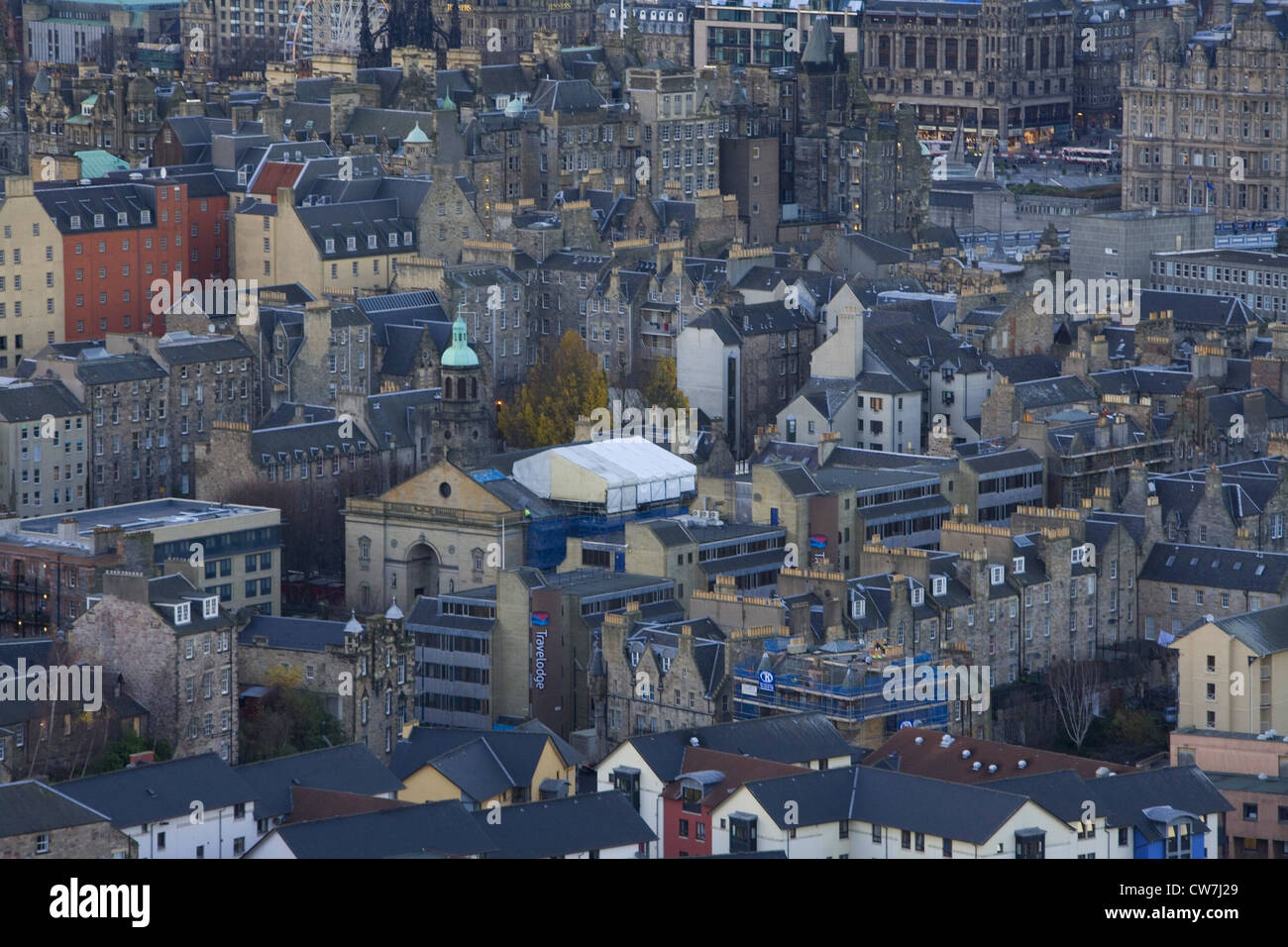 Vue sur le centre-ville d'Édimbourg, Royaume-Uni, l'Écosse, Édimbourg Banque D'Images