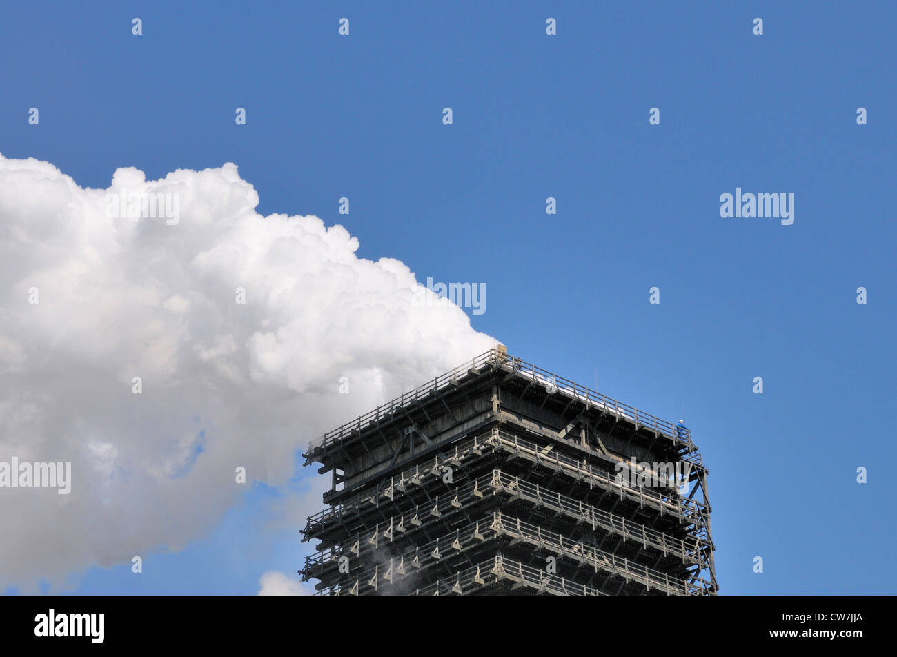 Cokerie Schwelgern avec la tour sud pour l'extinction, l'Allemagne, en Rhénanie du Nord-Westphalie, région de la Ruhr, Duisburg Banque D'Images