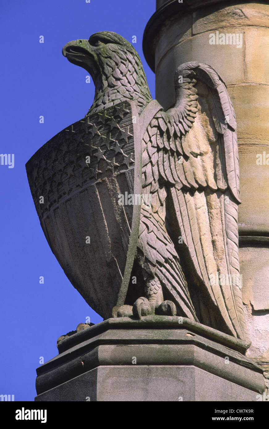 American Eagle statue Fontaine détail, Stratford-upon-Avon, Warwickshire, UK Banque D'Images