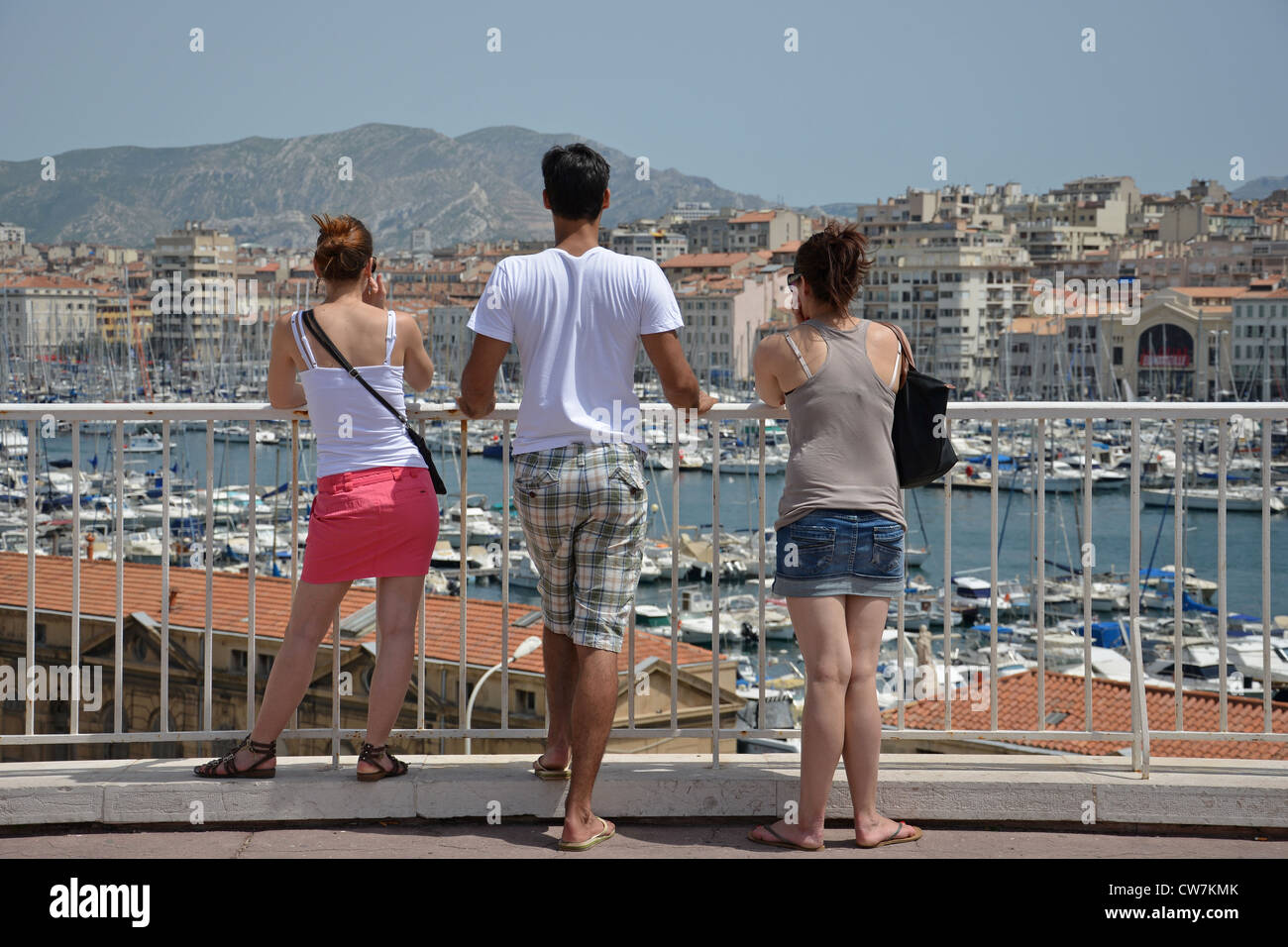 Lookout point de Vieux-Port de Marseille (vieux port), Marseille, Bouches-du-Rhône, Provence-Alpes-Côte d'Azur, France Banque D'Images