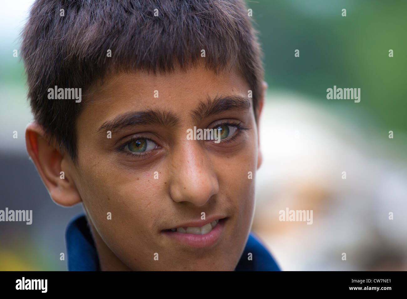 Boy in a déclaré Village Pur, Islamabad, Pakistan Banque D'Images