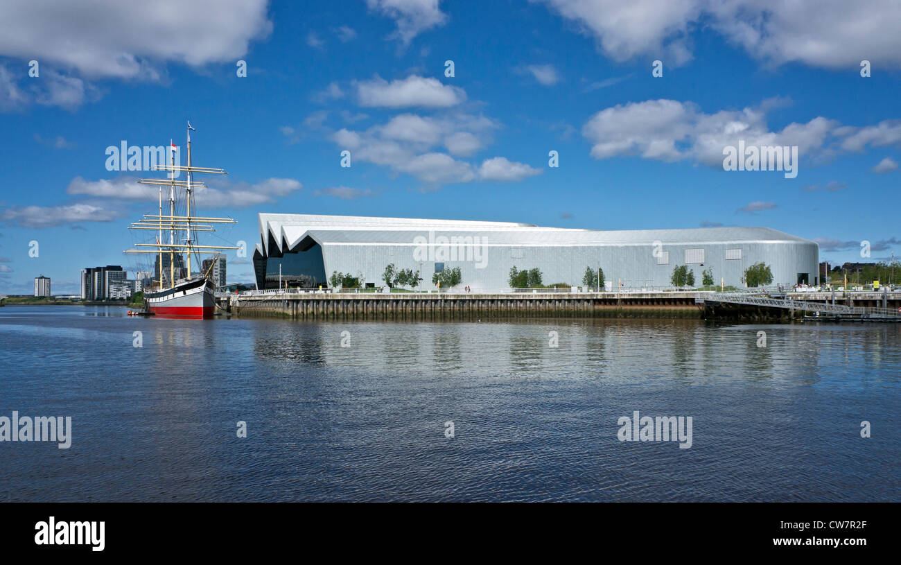 La Fiducie Maritime Clyde administré Tall Ship Glenlee amarré au Riverside Museum nouvellement construit sur la rivière Clyde à Glasgow Banque D'Images