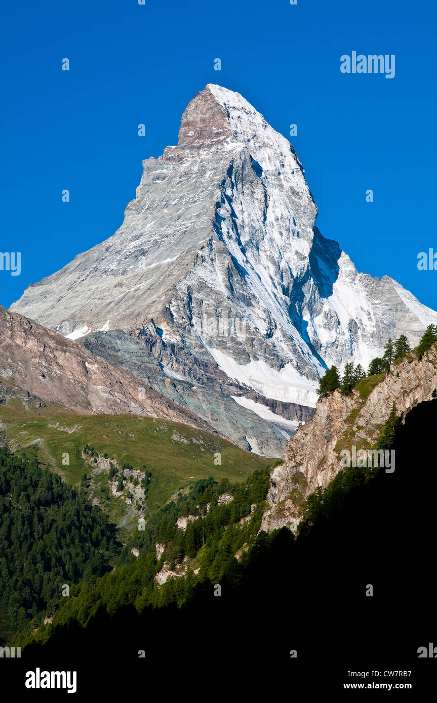 Matterhorn, Zermatt, Valais ou Valais, Suisse Banque D'Images