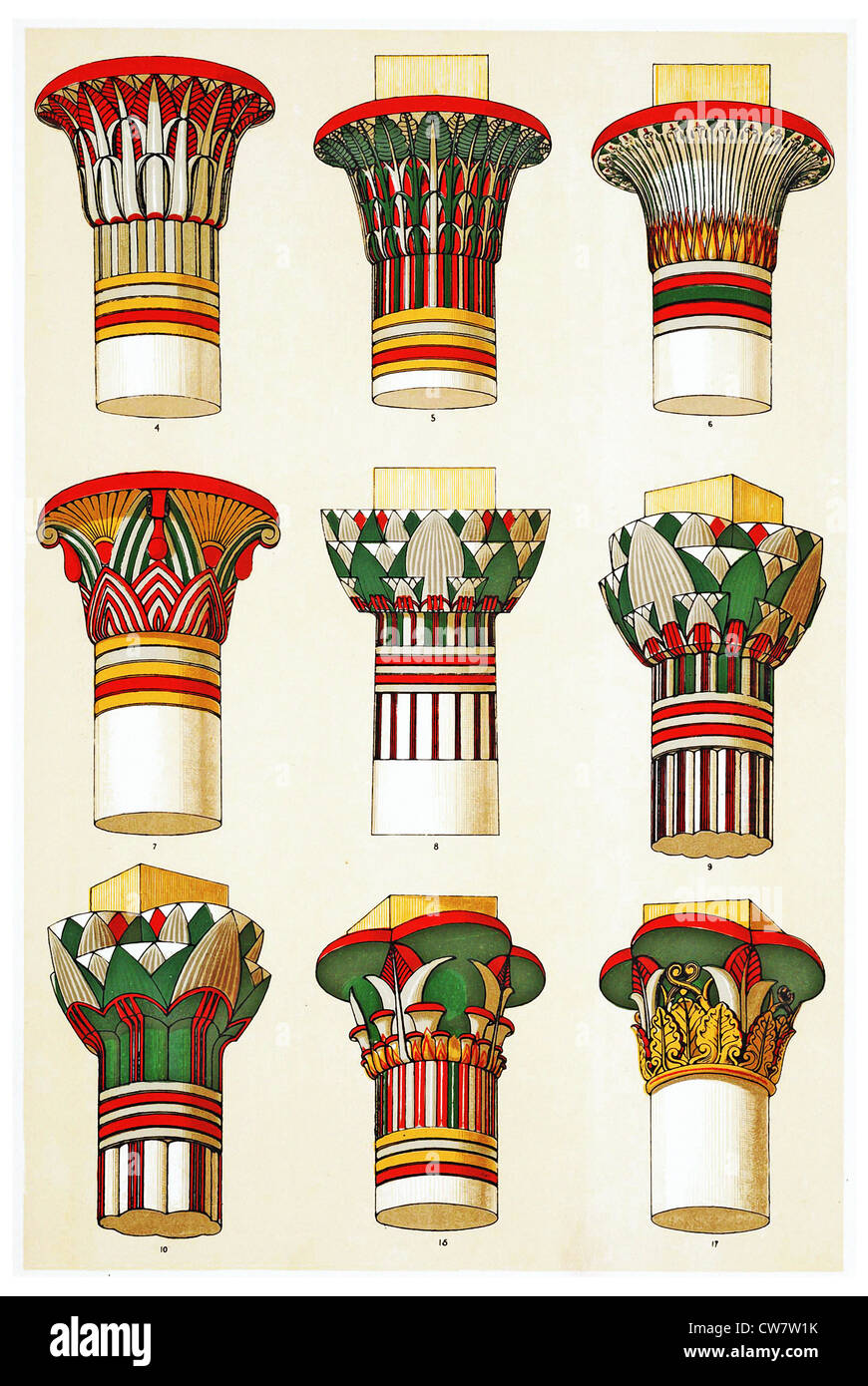 Ornements égyptien Banque D'Images