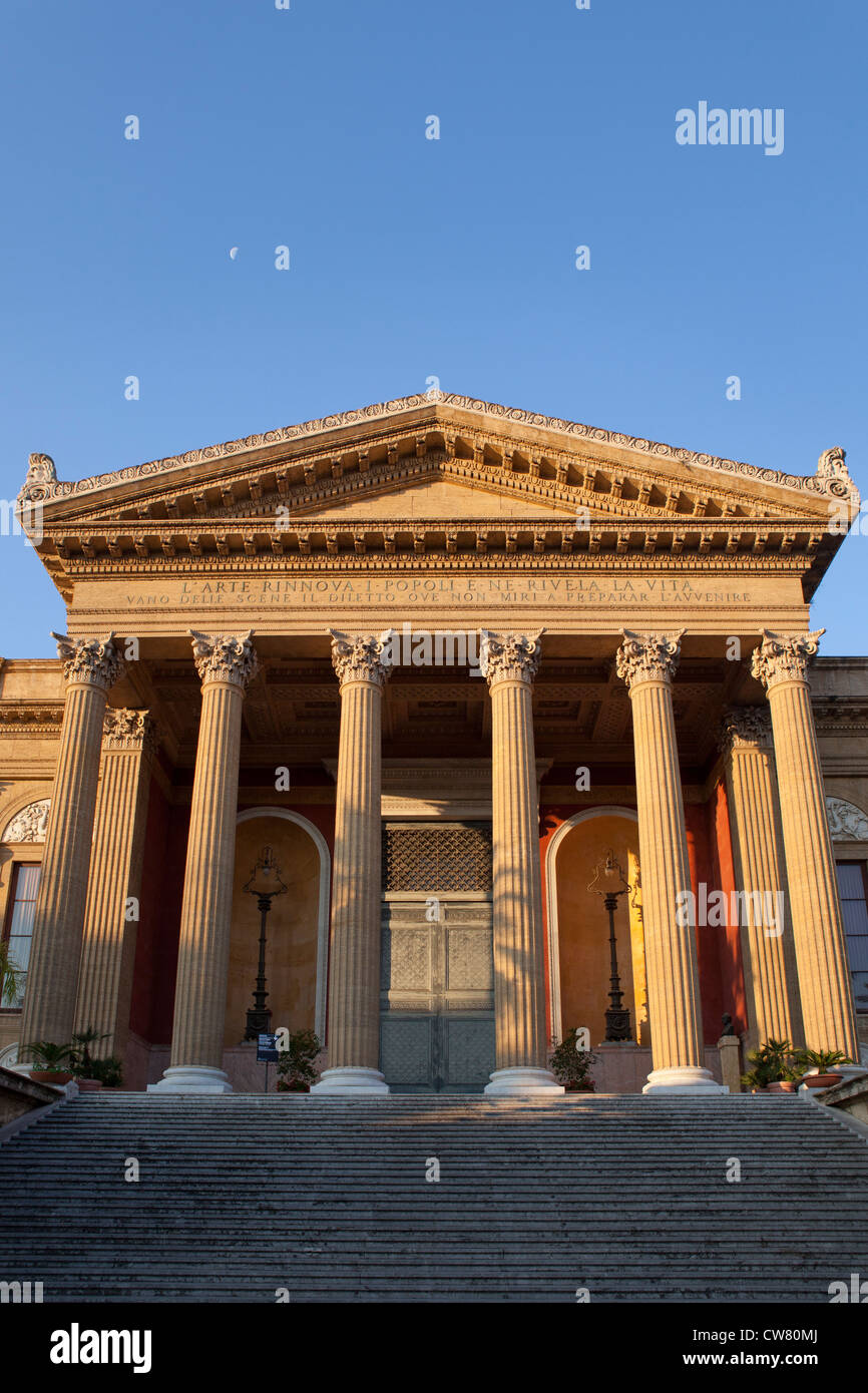 Teatro Massimo, Palerme, Sicile, Italie Banque D'Images