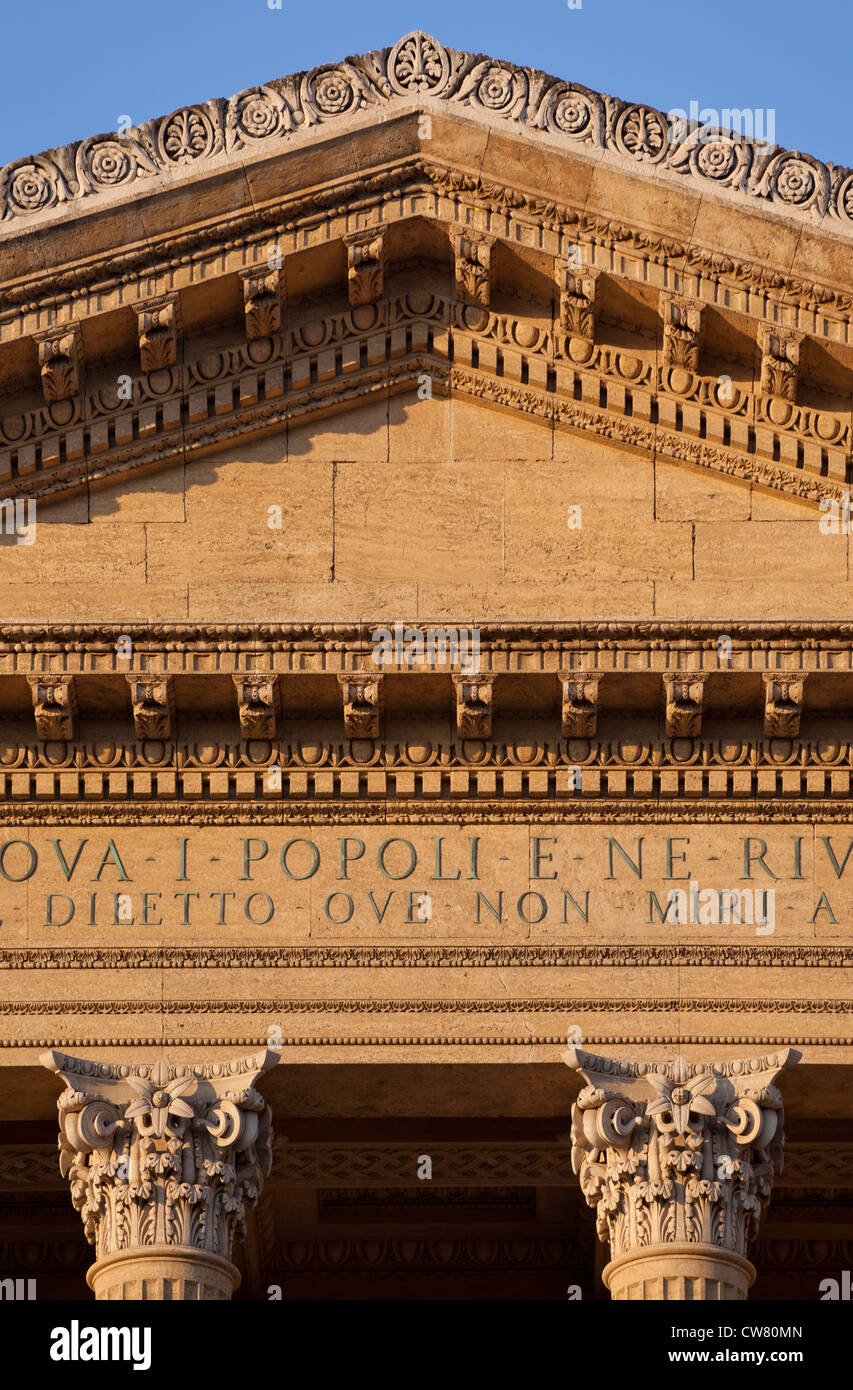 Détail bâtiment Teatro Massimo, Palerme, Italie Banque D'Images