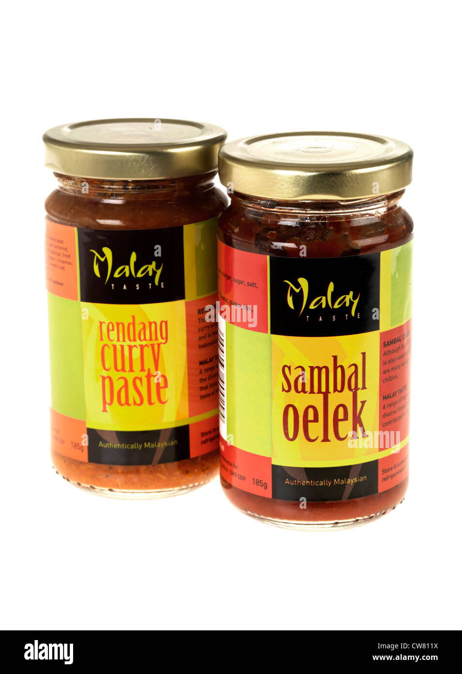 Sambal oelek anf pâte de curry rendang Banque D'Images