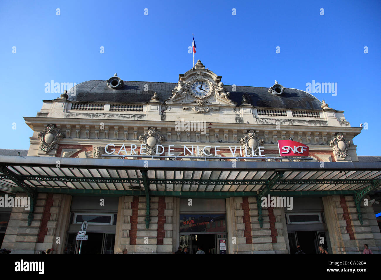 La gare de Nice Ville, Gare Centrale, Nice France Banque D'Images