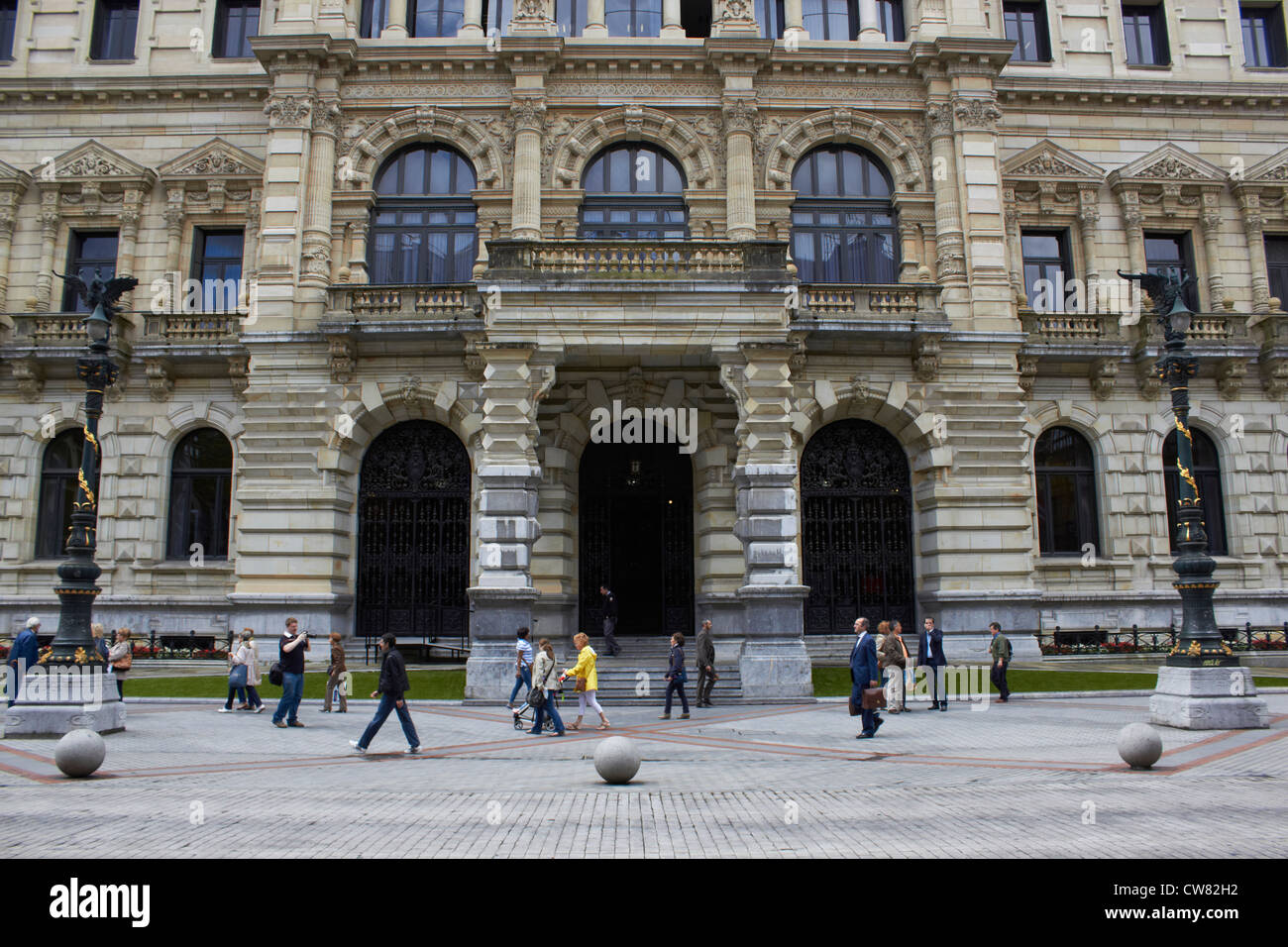 La ville de Bilbao en Espagne, la capitale de la province de Biscaye au Pays Basque Banque D'Images