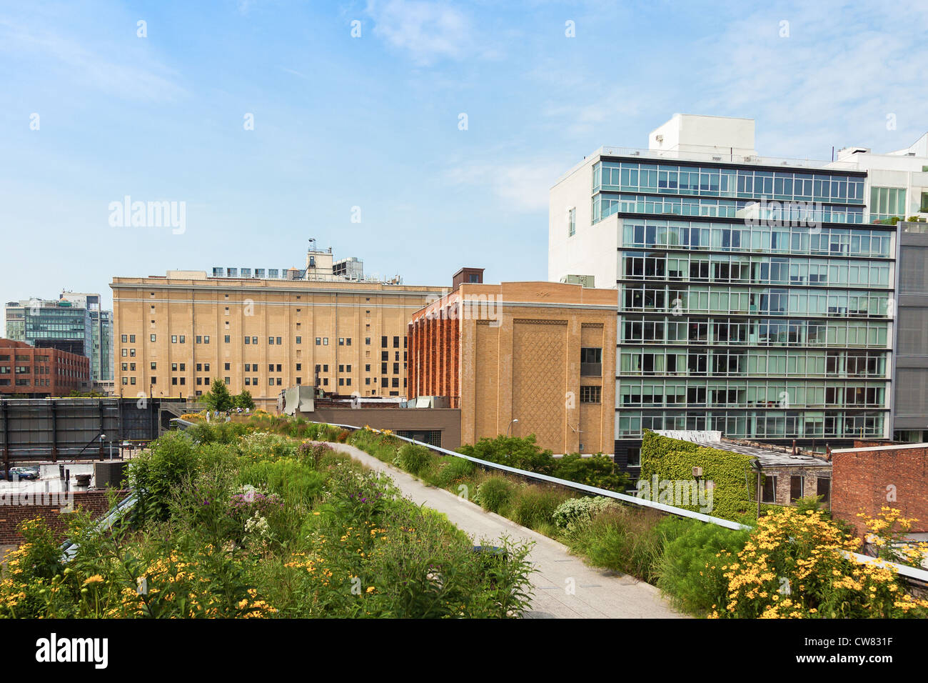 Le parc High Line à Manhattan, New York - Etats-Unis Banque D'Images