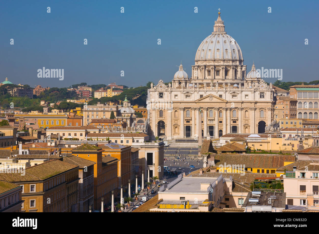 Portrait de la Cité du Vatican et la Basilique Saint Pierre, Rome, Italie Banque D'Images