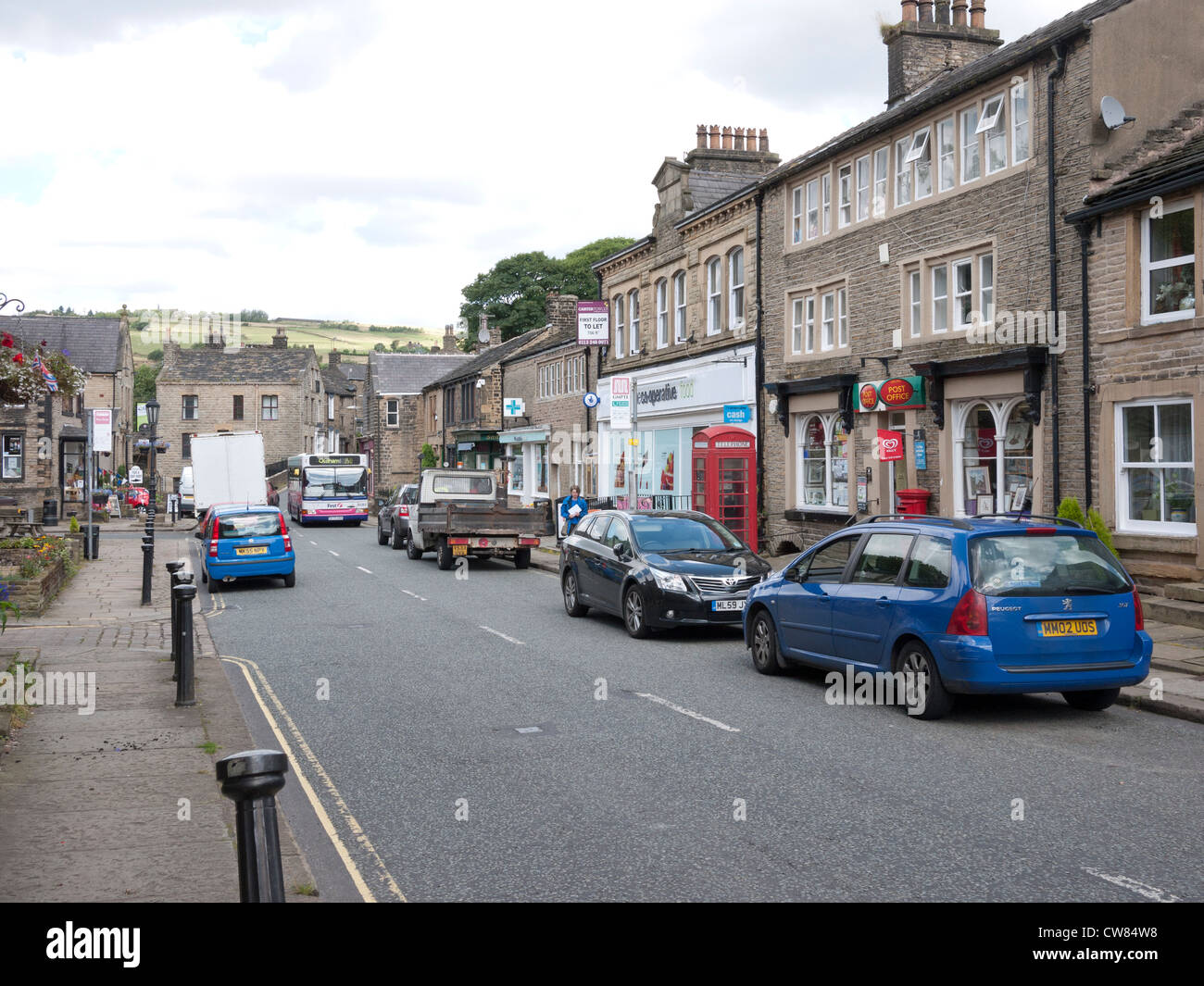 Delph Village, Bellevue, Greater Manchester, Angleterre, Royaume-Uni. Banque D'Images