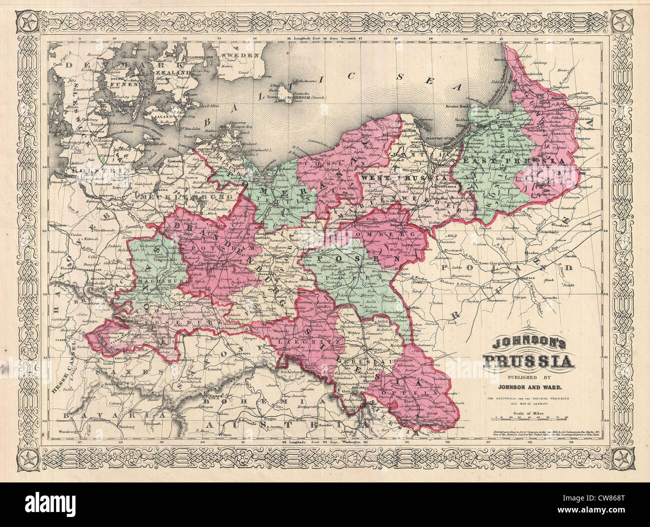 1866 Johnson Plan de Prusse, Allemagne Banque D'Images