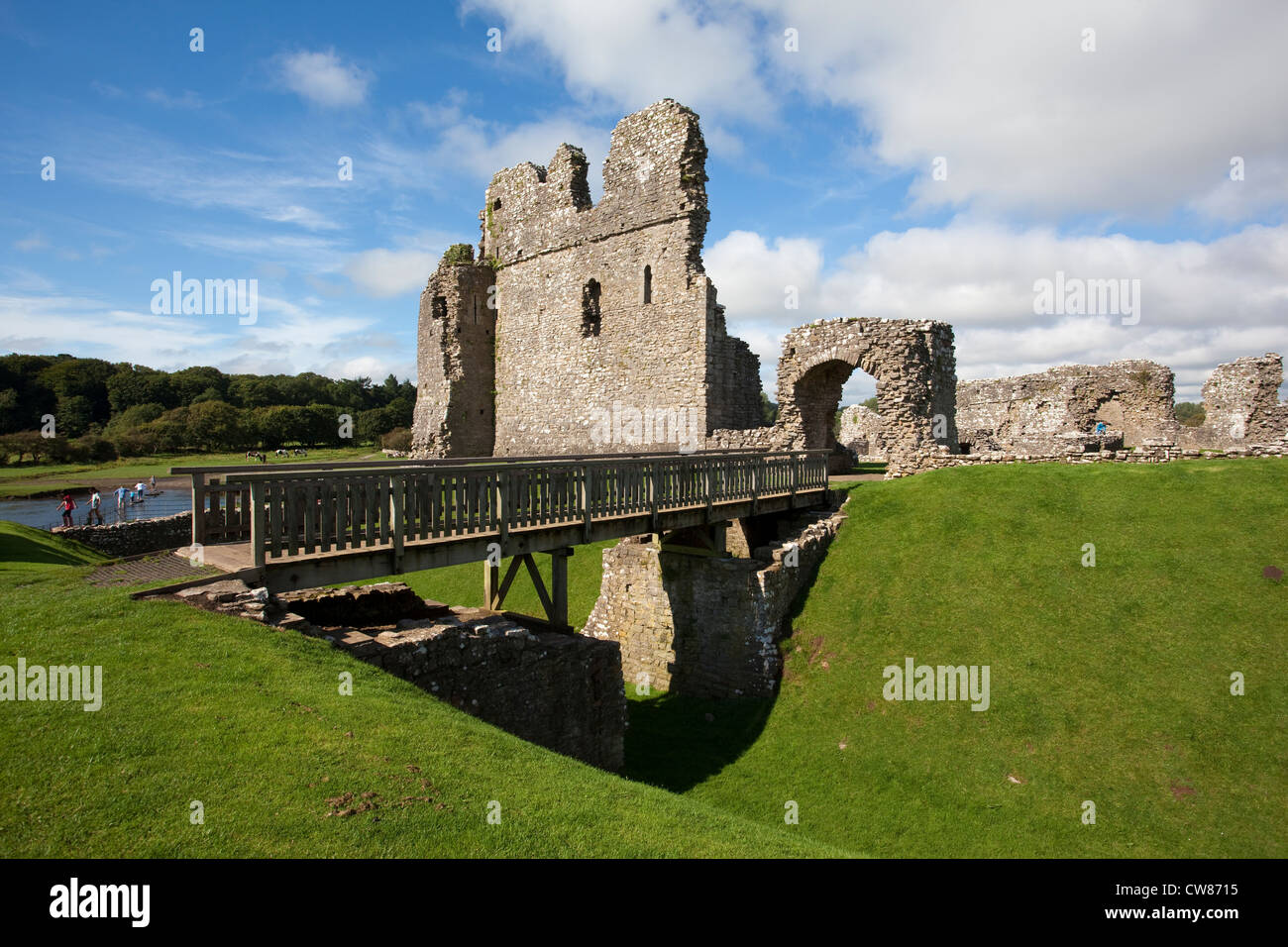 Château de Ogmore, Ogmore-by-Sea, Vale of Glamorgan, Pays de Galles Banque D'Images