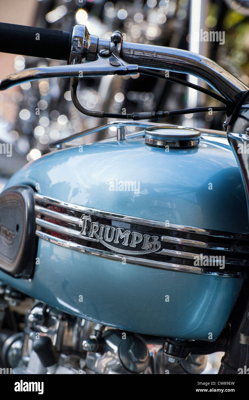 1956 Triumph Tiger 110 650 cm³ Twin motorcycle. Moto classique britannique Banque D'Images