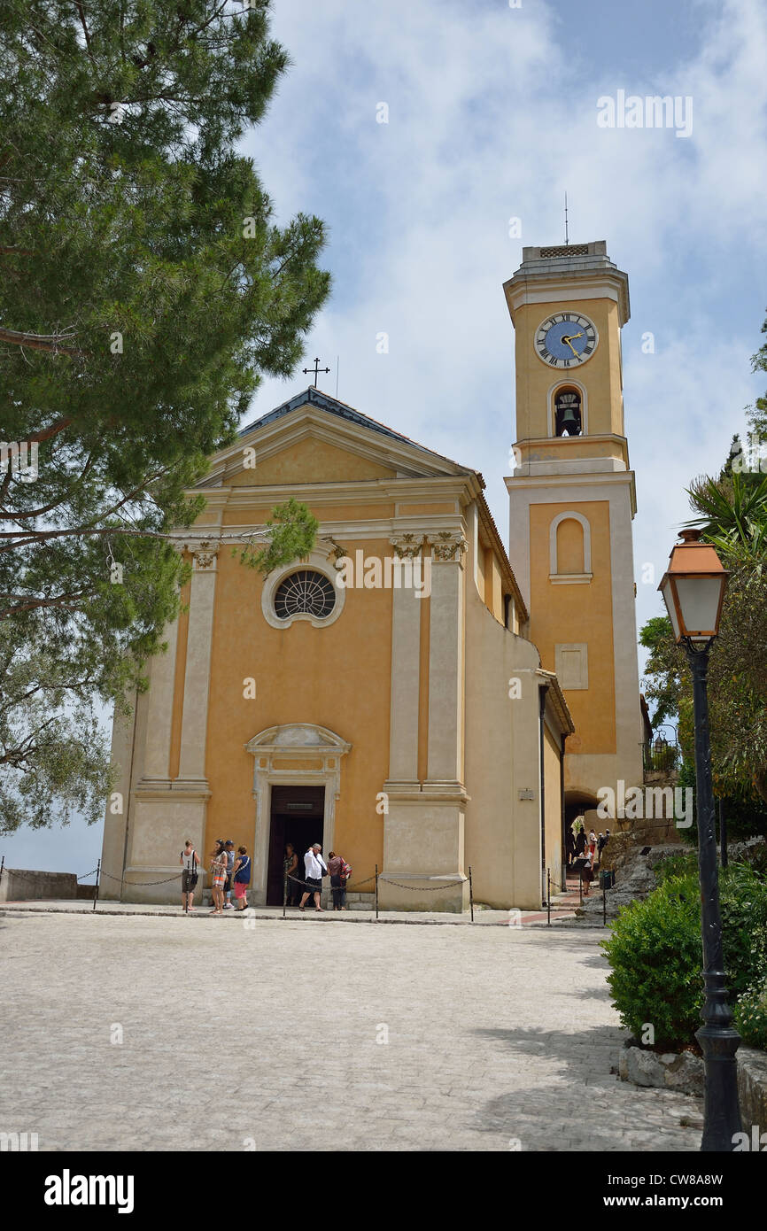 L'église, Èze, Côte d'Azur, Alpes-Maritimes, Provence-Alpes-Côte d'Azur, France Banque D'Images