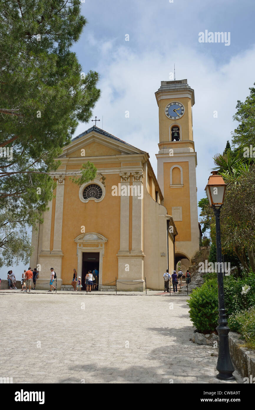 L'église, Èze, Côte d'Azur, Alpes-Maritimes, Provence-Alpes-Côte d'Azur, France Banque D'Images