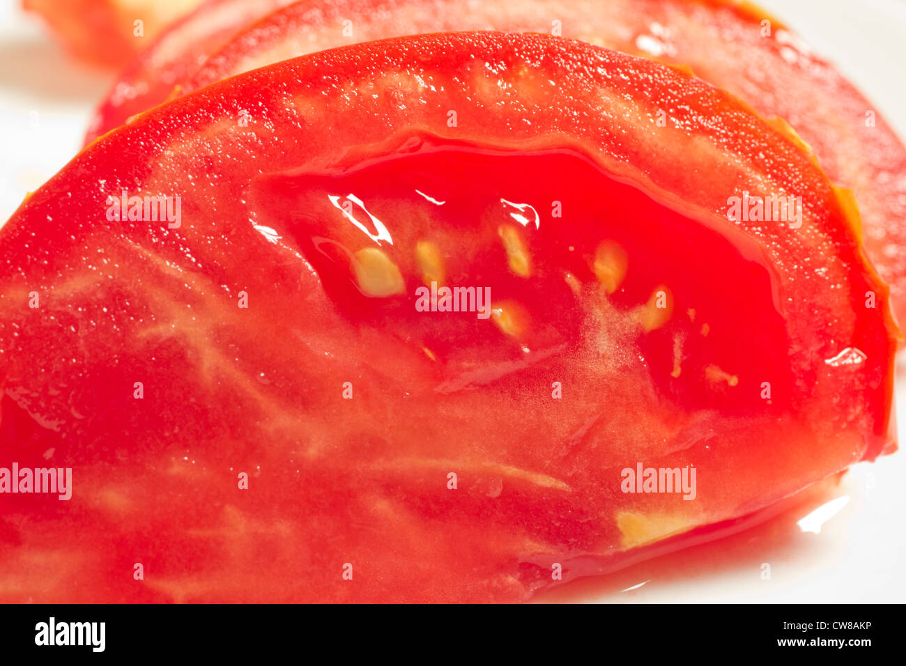 Tranche de tomate beefsteak Banque D'Images