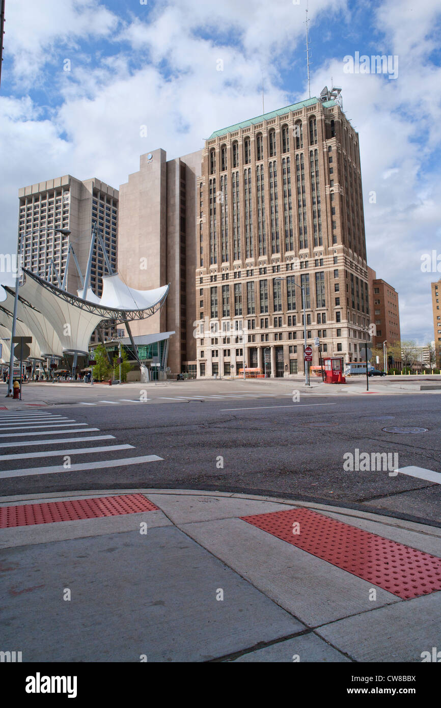 Centre de Transit de Rosa Parks à Detroit Michigan USA. Banque D'Images