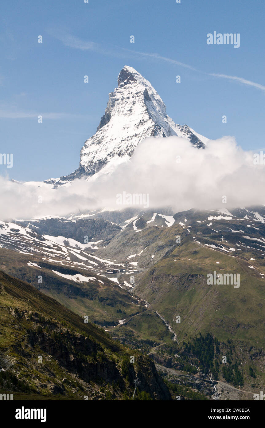 Le Mont Cervin, Alpes Pennines au sommet du pic de Gornergrat Zermatt, Suisse. Banque D'Images