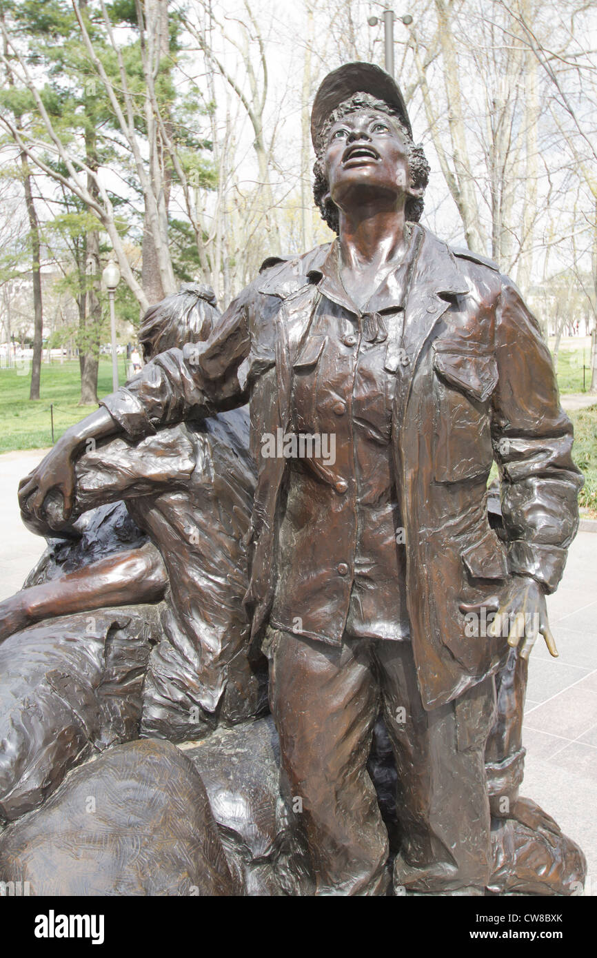 Des statues et des monuments à Washington DC, au cours de la Cherry Blossom Festival. Banque D'Images