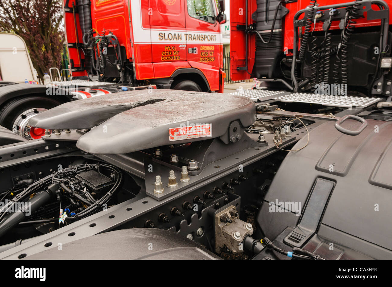 Sellette d'attelage l'attelage sur un camion/truck Banque D'Images