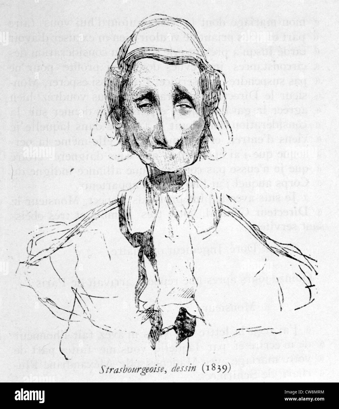 Dame de Strasbourg, dessin de Gustave Doré Banque D'Images