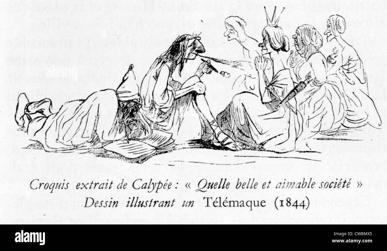 Roman de Télémaque Fenelon, illustration par Gustave Doré Banque D'Images