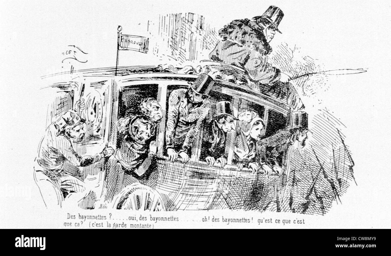 Caricatures de Gustave Doré Banque D'Images