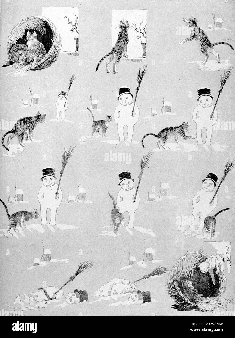 Les Chats Comment Un Petit Chat Noir Devient Un Joli Chat Blanc Par Steinlen Photo Stock Alamy Les Chats Comment Un Petit Chat Noir Devient Un Joli Chat Blanc Par Steinlen Photo Stock Alamy