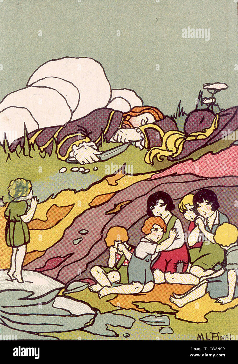 Charles Perrault, contes, le Petit Poucet, illustrations par M. L. Pinel Banque D'Images Charles Perrault, contes, le Petit Poucet, illustrations par M. L. Pinel Banque D'Images