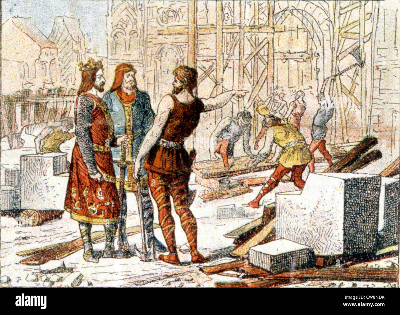 Le roi Dagobert, illustrations à partir de la fin du xixe siècle Banque D'Images