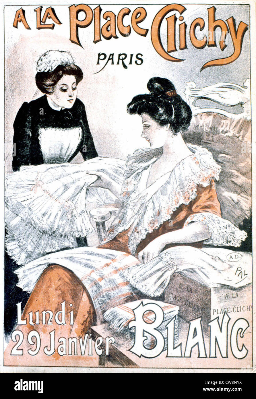 Jour de lin, illustrations à partir de la 19e siècle Banque D'Images