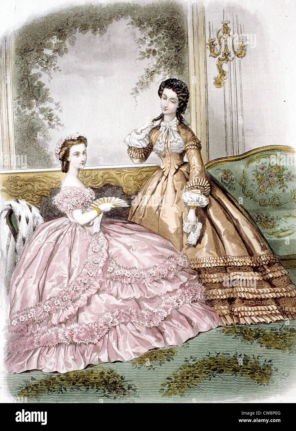 Robes de dames à la fin du 19ème siècle, les illustrations Photo Stock -  Alamy