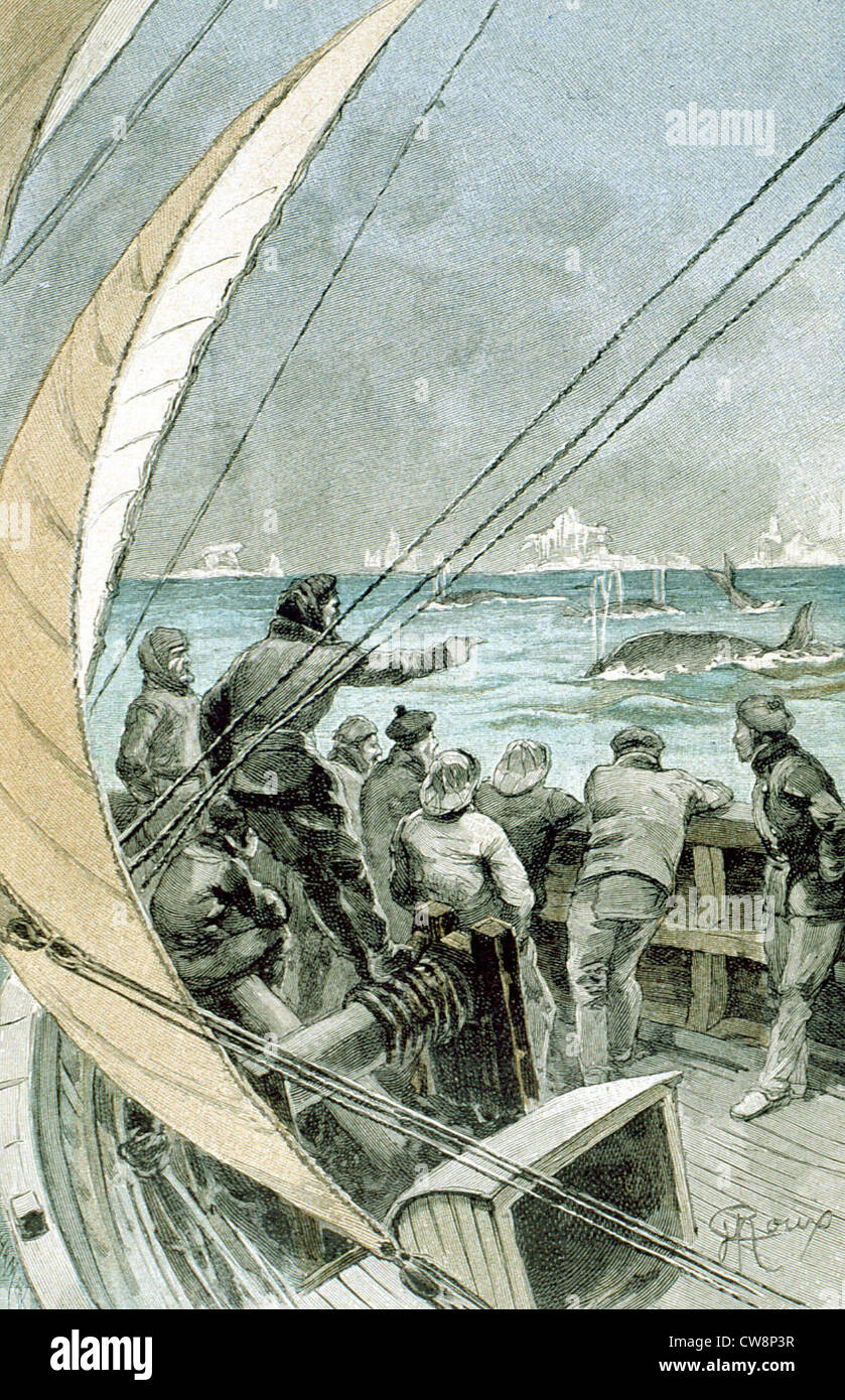 Jules Verne Le Sphinx Des Glaces Illustration Banque D - 