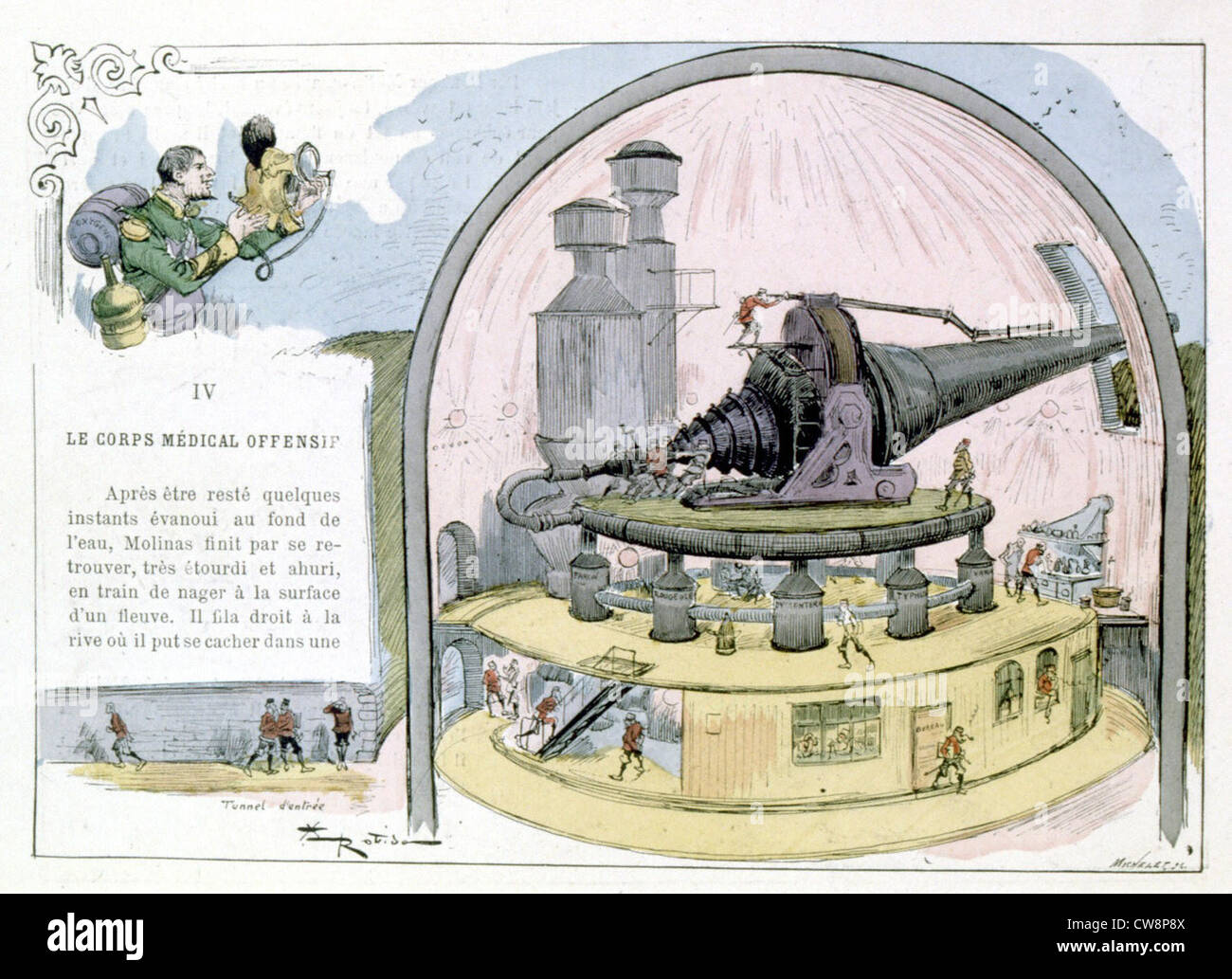 La guerre au xxe siècle, illustrations de Robida Banque D'Images