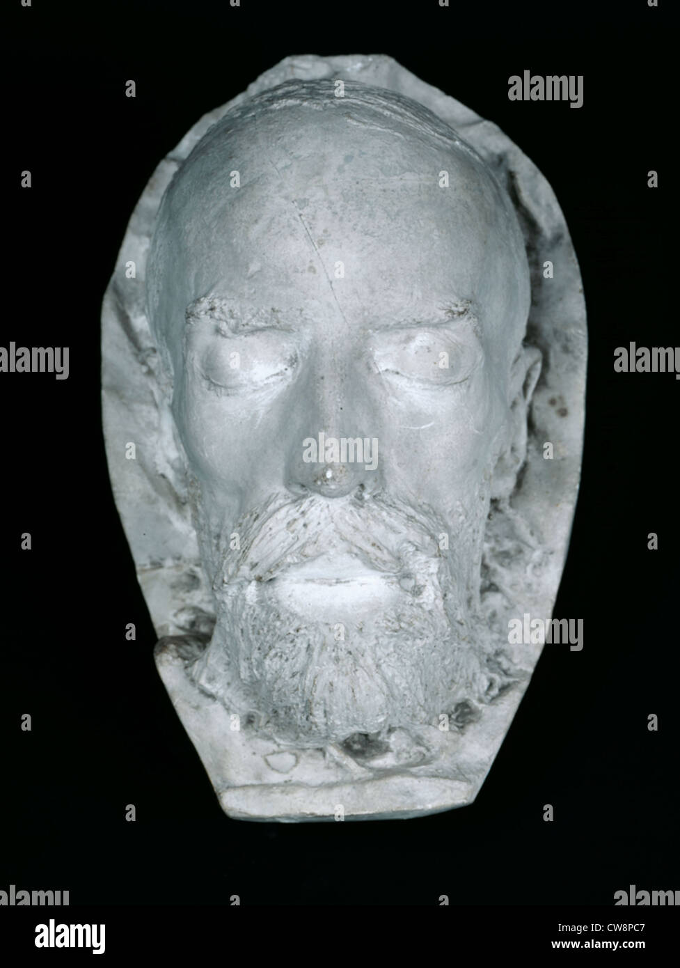 Masque mortuaire de Jean-Baptiste Carpeaux par Sceto Banque D'Images