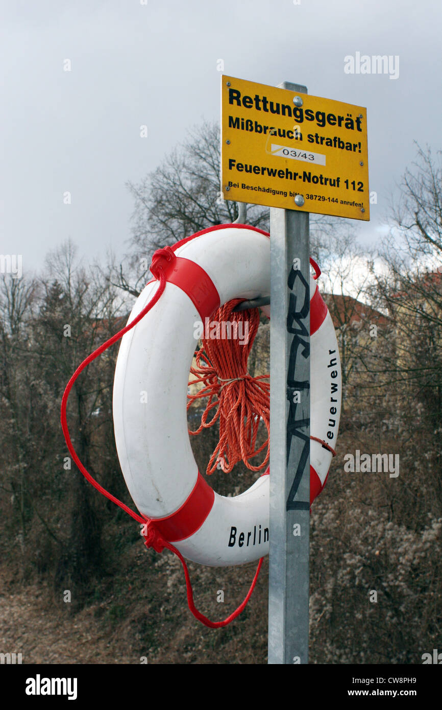 Berlin, Berlin l'anneau de sauvetage et d'incendie Banque D'Images