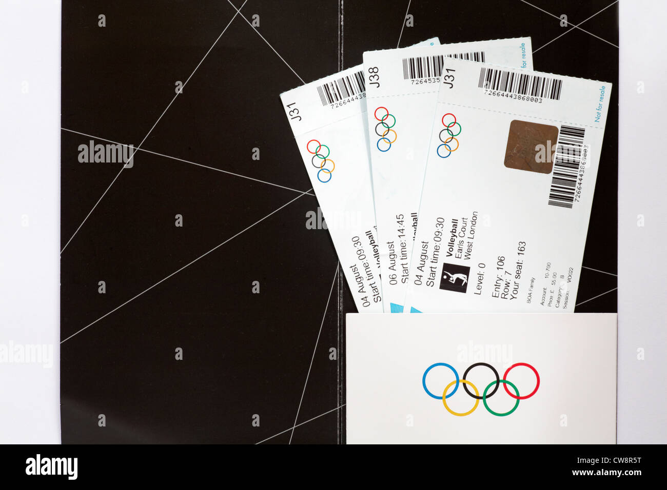 Billets olympique pour les Jeux Olympiques de 2012 à Londres en Août Banque D'Images