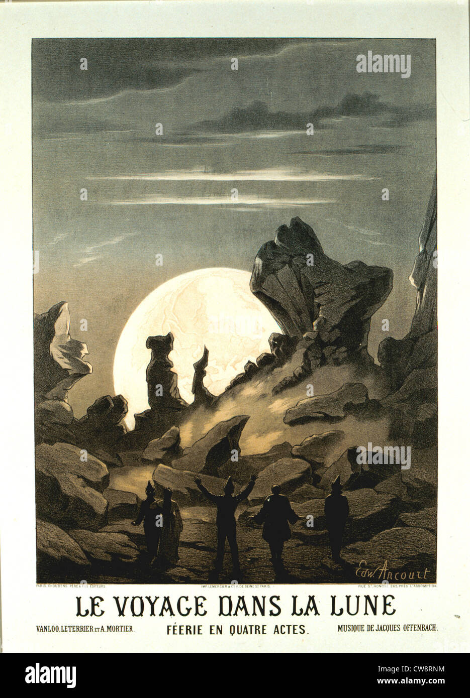 Le voyage dans la lune jules verne Banque de photographies et d’images