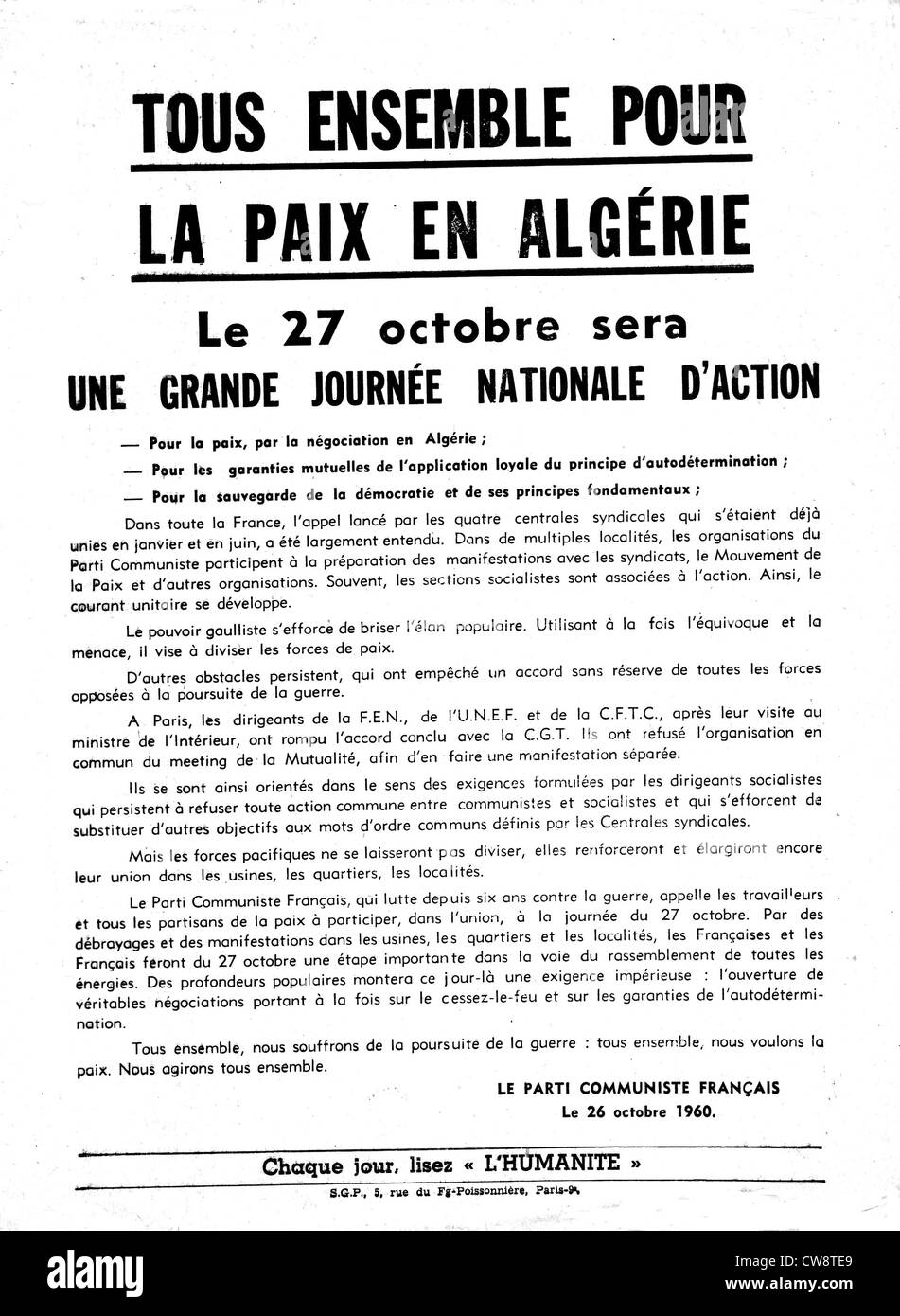 L'appareil du Parti communiste français Banque D'Images