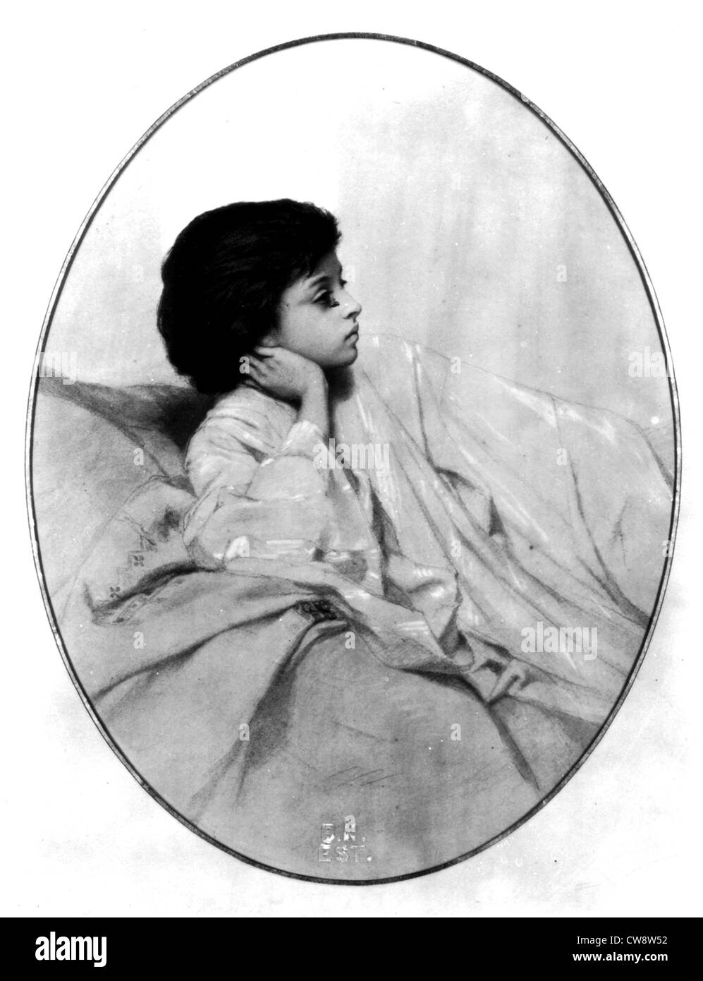 Alice Ozy, actrice en 1842 Banque D'Images