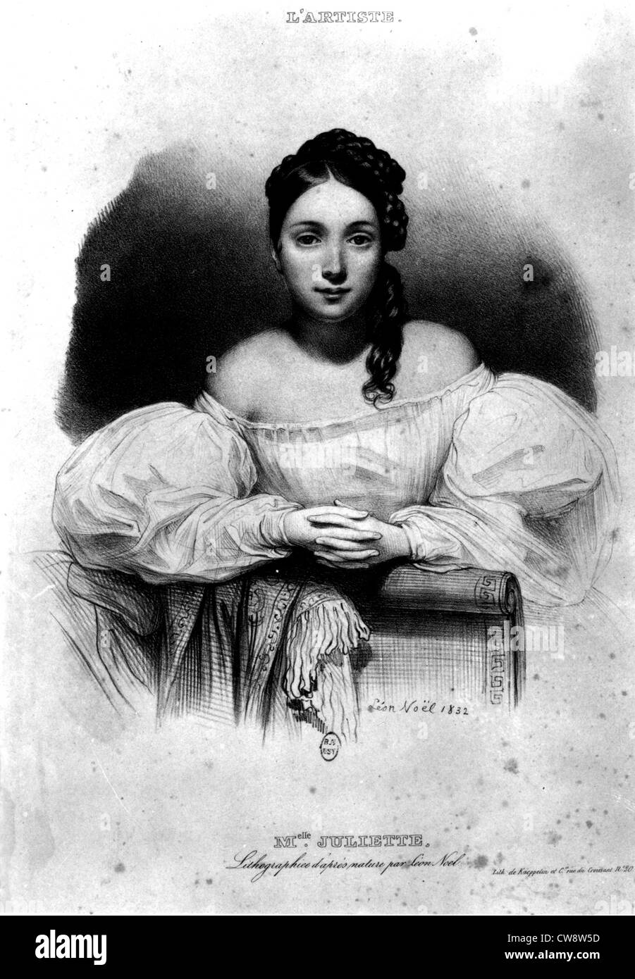 Juliette Drouet par Léon Noël Banque D'Images