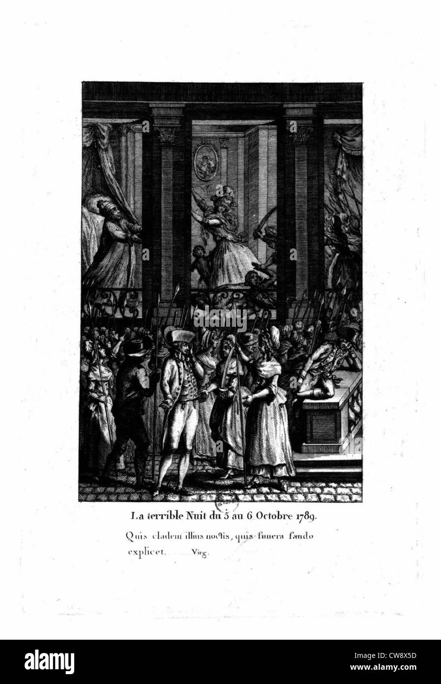 La terrible nuit du 5 au 6 octobre, 1789 Banque D'Images