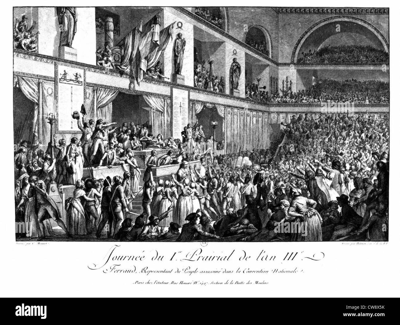 Assassinat de Féraud à la Convention Nationale Banque D'Images