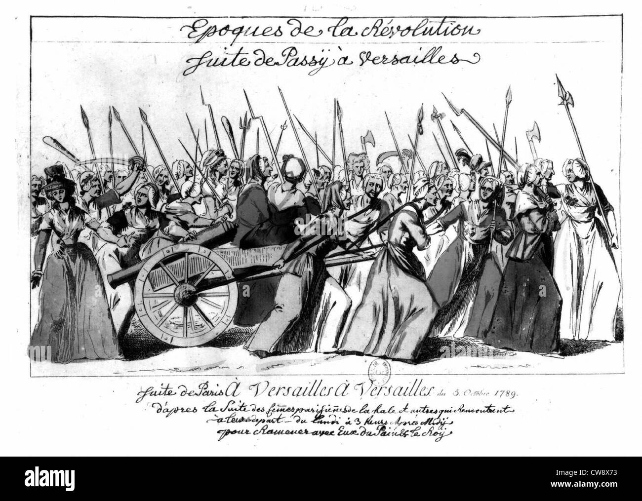 La Marche des femmes sur Versailles Banque D'Images