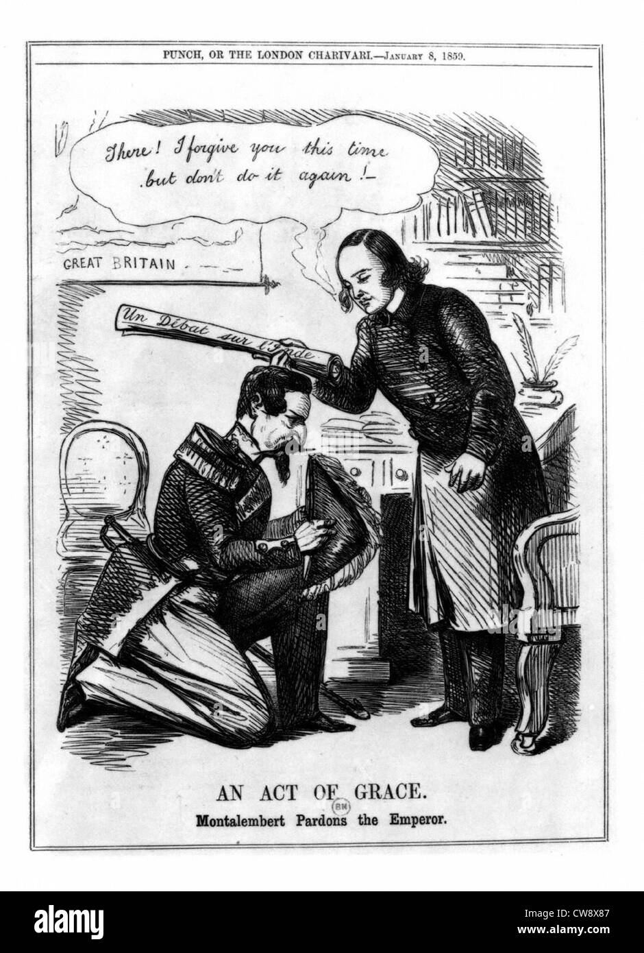 Charles de Montalembert et Napoléon III Banque D'Images