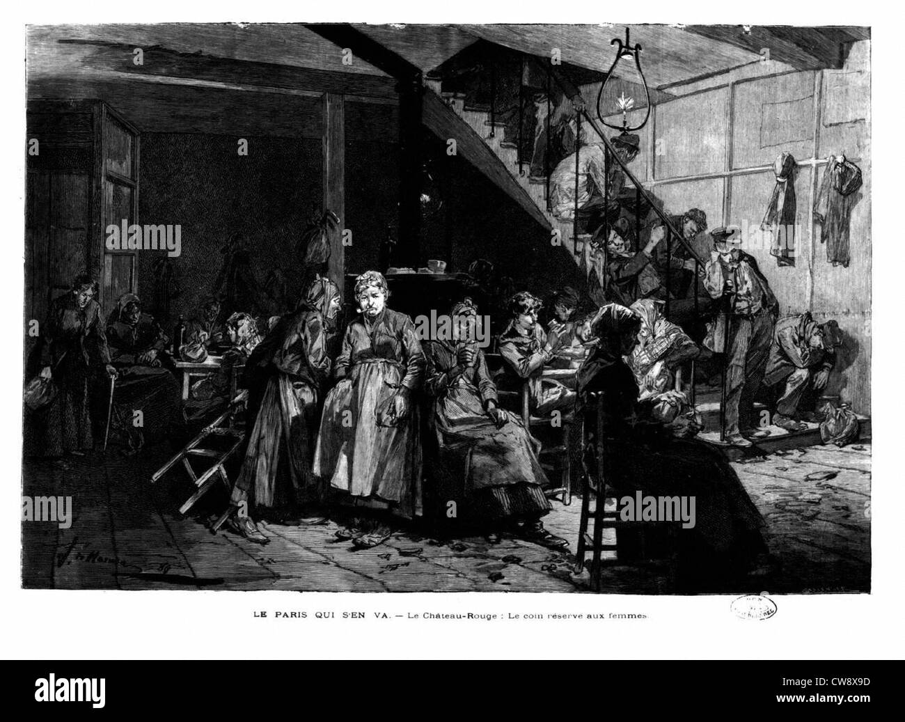 Paris, Château-rouge : corner réservés aux femmes Banque D'Images