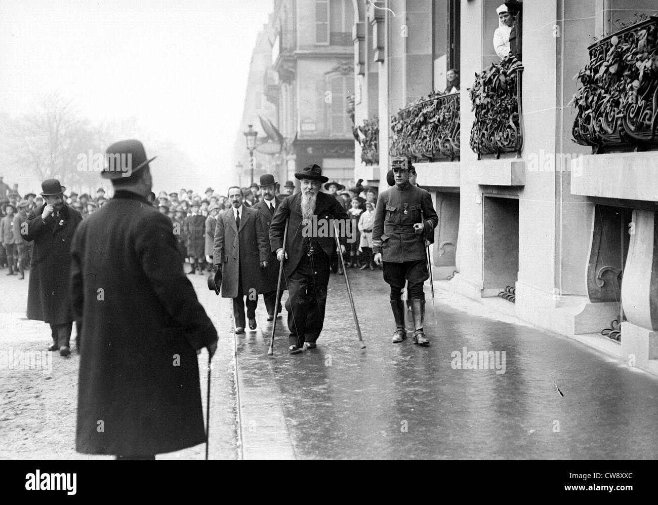 Paris, le Général Garibaldi va à son hôtel Banque D'Images