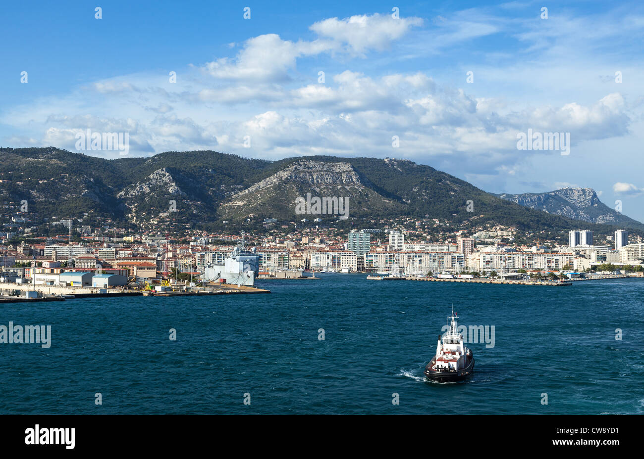 La France, la côte de Toulon vu de la mer Banque D'Images